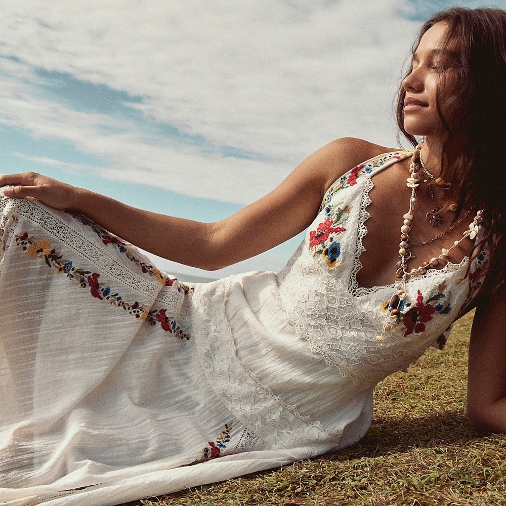 keila embordered free people dress
